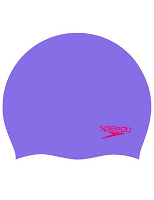 Speedo Junior Moulded Silicone Cap - Purple